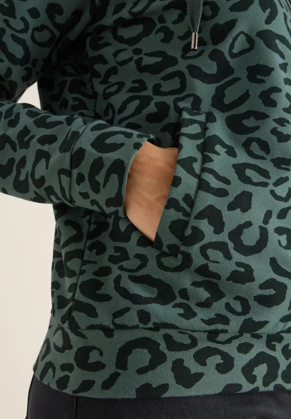 Kapuzenjacke mit Leo-Muster