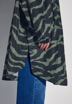 Kapuzen-Poncho mit Print