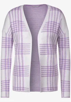 Karierte Strickjacke