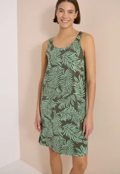 Knielanges Kleid aus Jersey mit Print