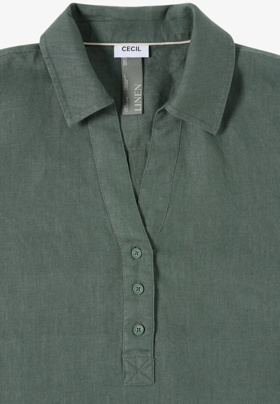 Knielanges Kleid aus reinem Leinen