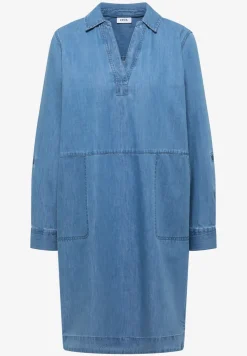 Knielanges Kleid im Denim-Look