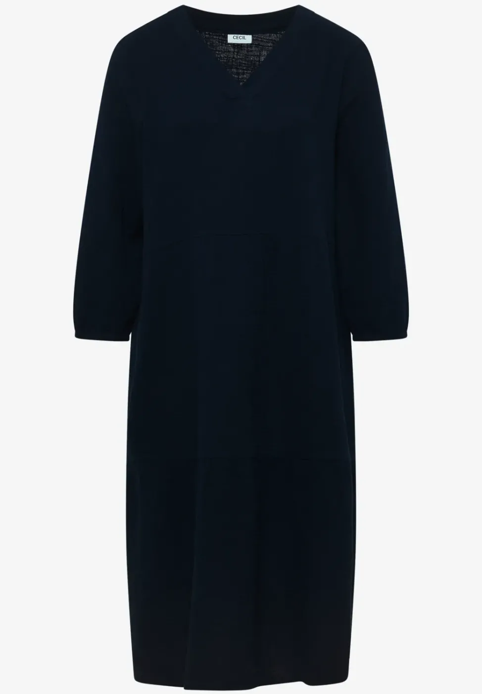 Knielanges Kleid in Musselinqualität