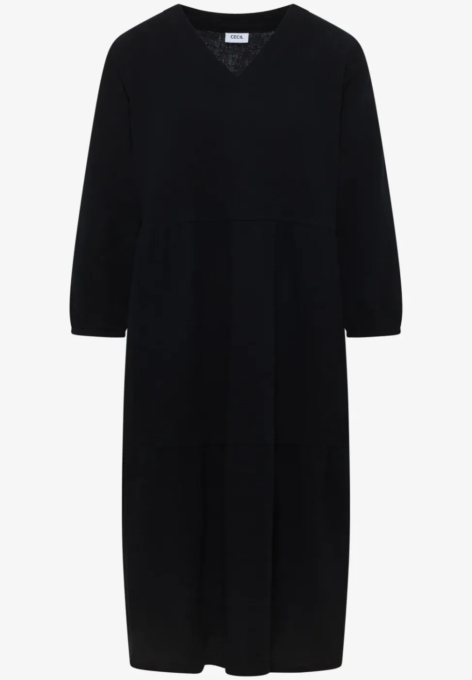 Knielanges Kleid in Musselinqualität