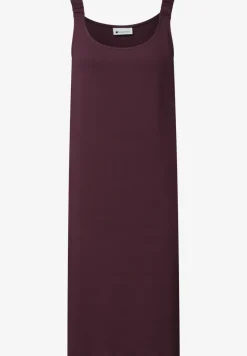 Knielanges Kleid mit gerafften Trägern