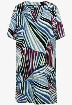 Knielanges Kleid mit grafischem Muster