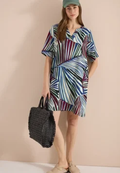Knielanges Kleid mit grafischem Muster