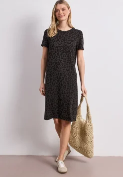 Knielanges Kleid mit Raffung