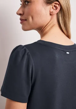 Knielanges Kleid mit Raffung