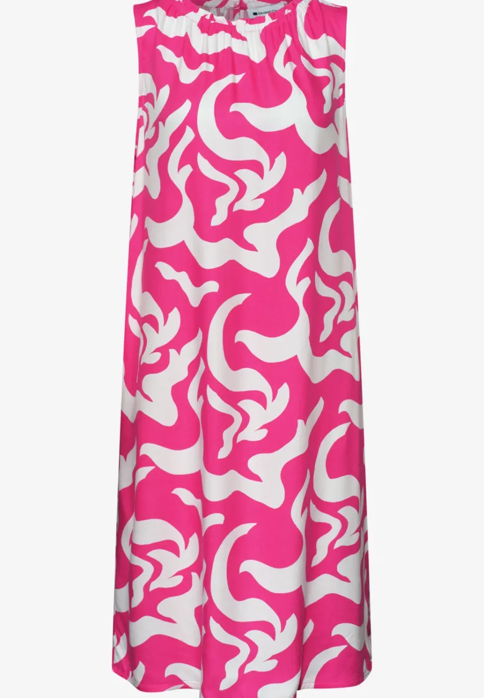 Knielanges Kleid mit Rundhals und Print