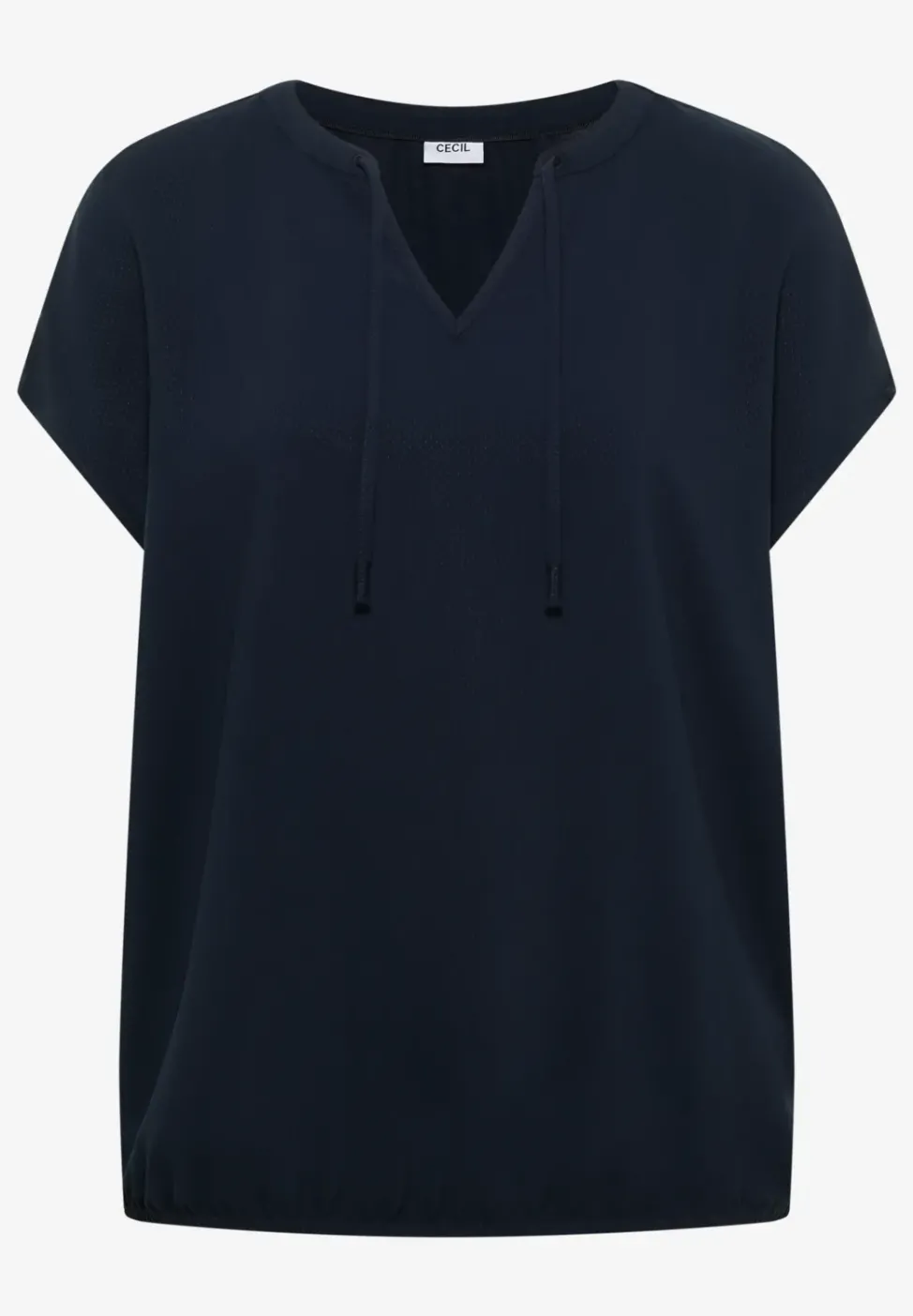 Kurzarm Bluse mit Strukturmix