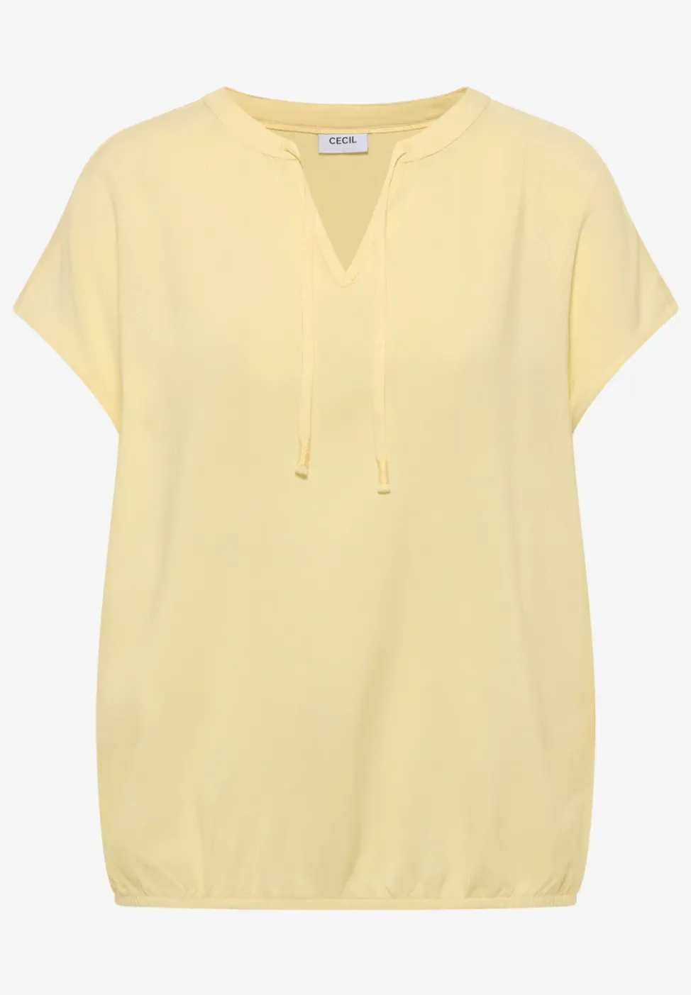 Kurzarm Bluse mit Strukturmix