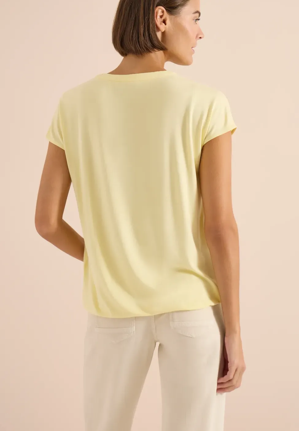 Kurzarm Bluse mit Strukturmix
