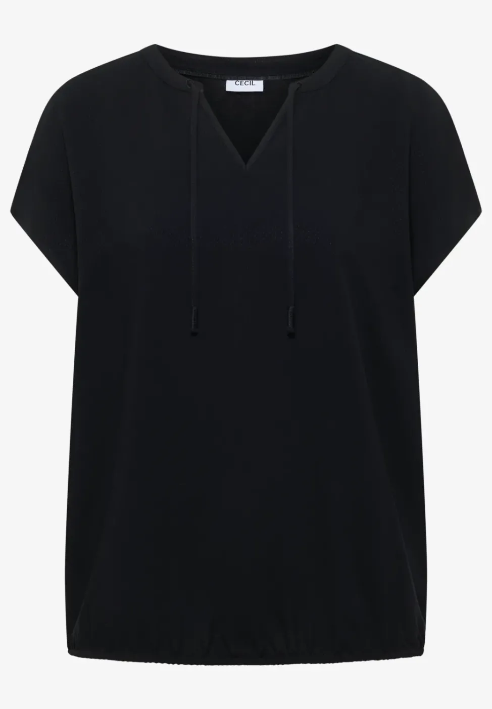 Kurzarm Bluse mit Strukturmix