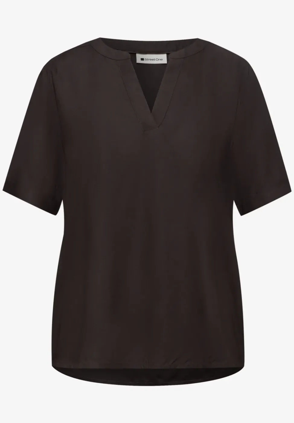 Kurzarm Bluse mit Turn-Up