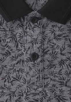 Kurzarm Oxford Poloshirt mit Print