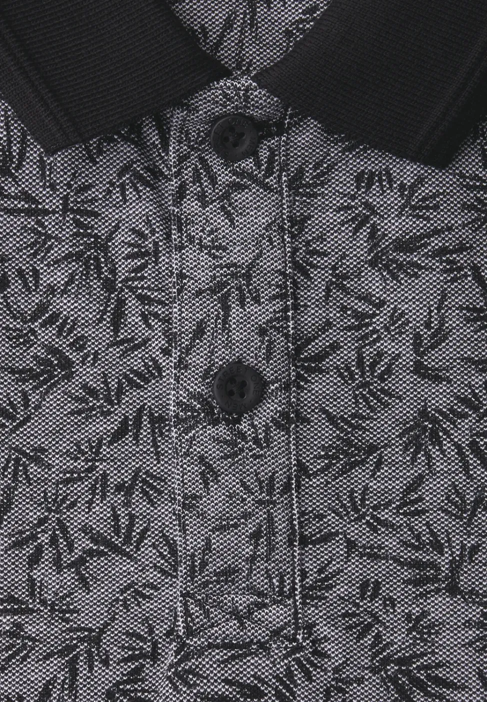 Kurzarm Oxford Poloshirt mit Print