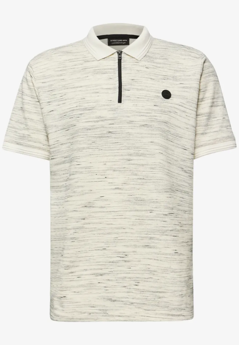 Kurzarm Poloshirt im Space-dye-Look