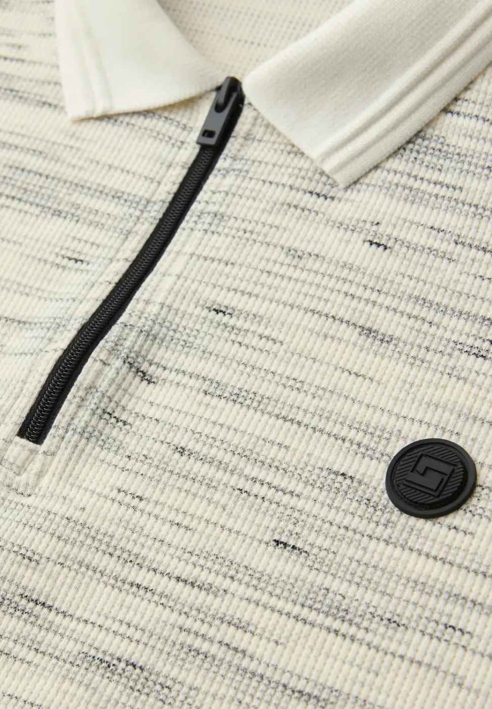 Kurzarm Poloshirt im Space-dye-Look