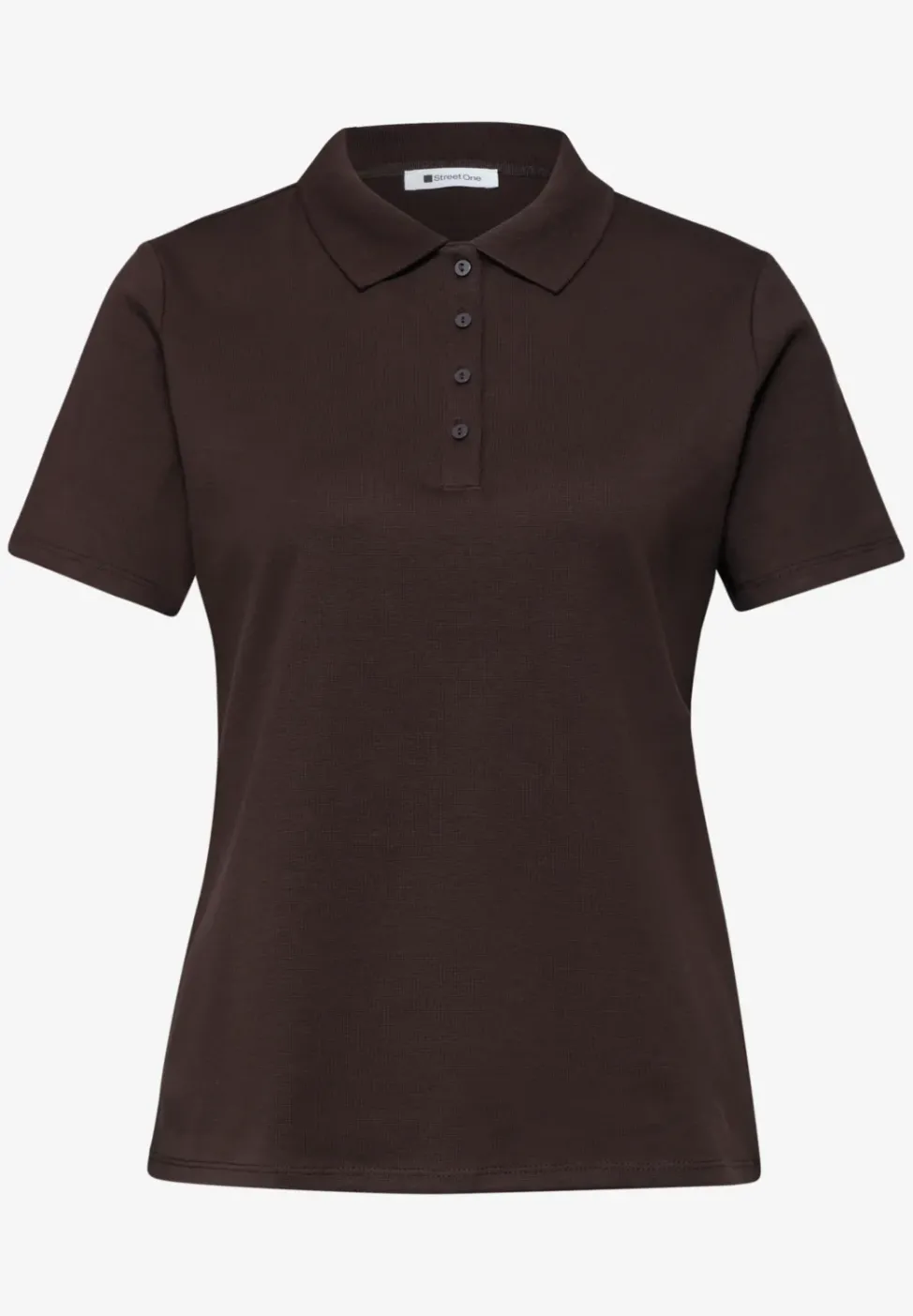 Kurzarm Poloshirt in Rippstruktur