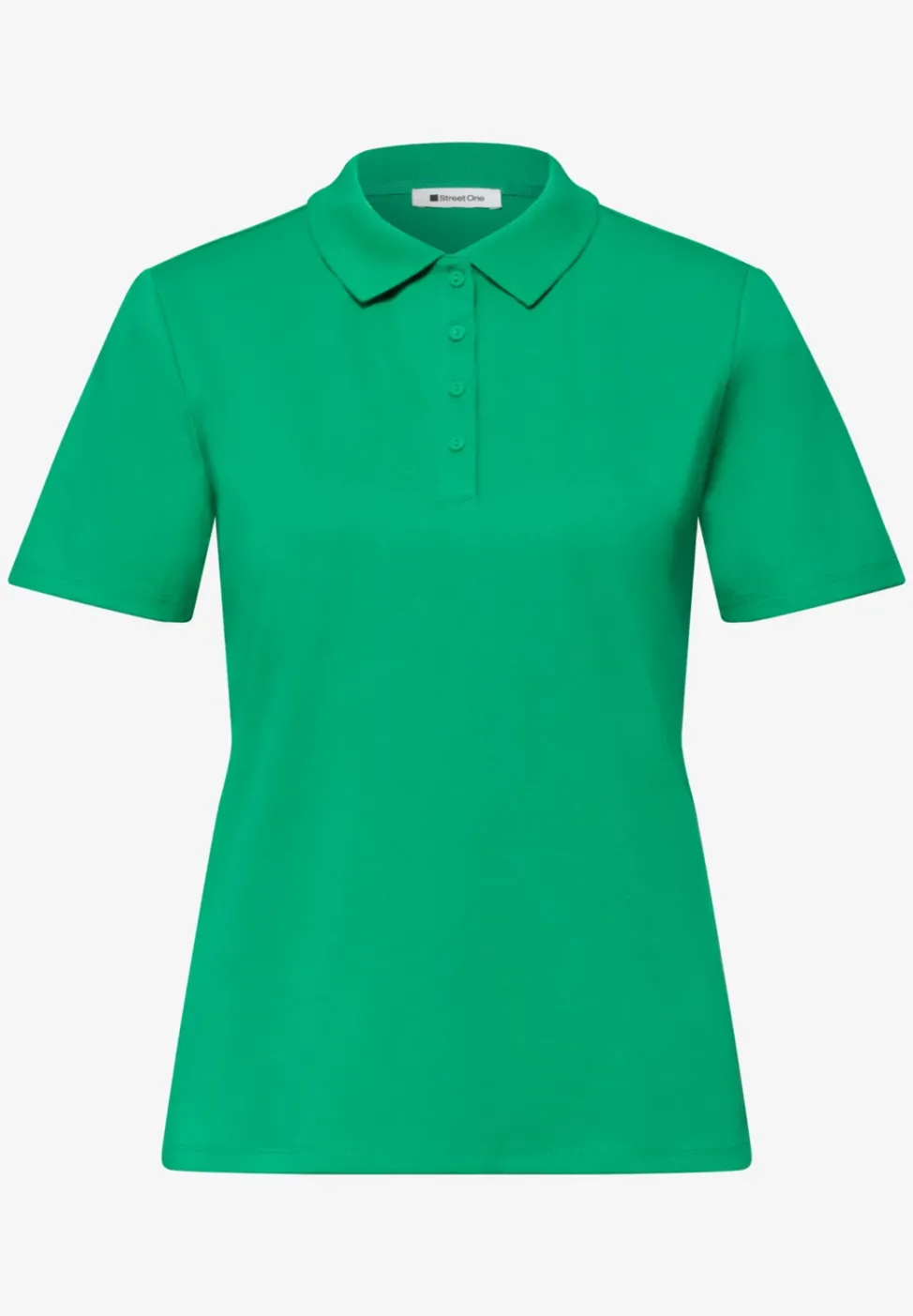 Kurzarm Poloshirt in Rippstruktur