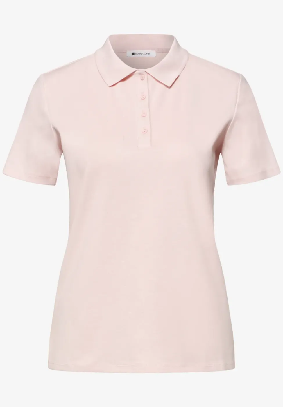 Kurzarm Poloshirt in Rippstruktur