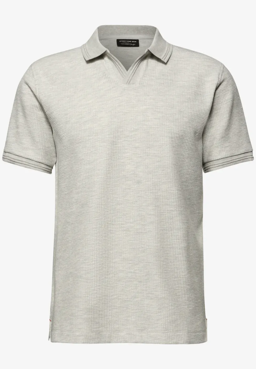 Kurzarm Poloshirt mit feiner Struktur