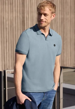 Kurzarm Poloshirt mit Struktur