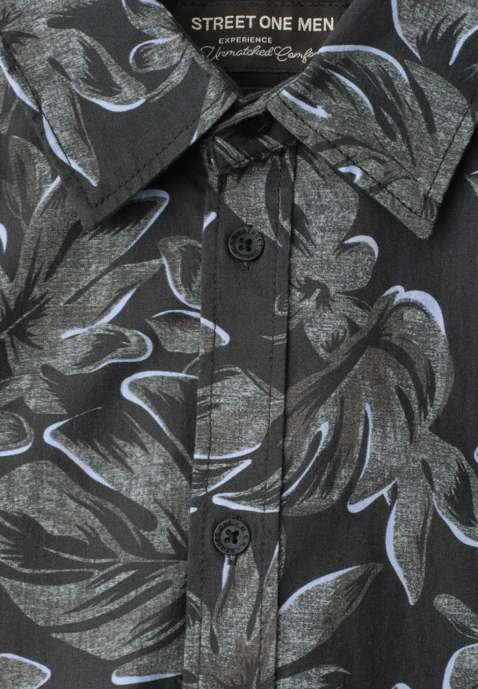 Kurzarm Popeline Hemd mit Print