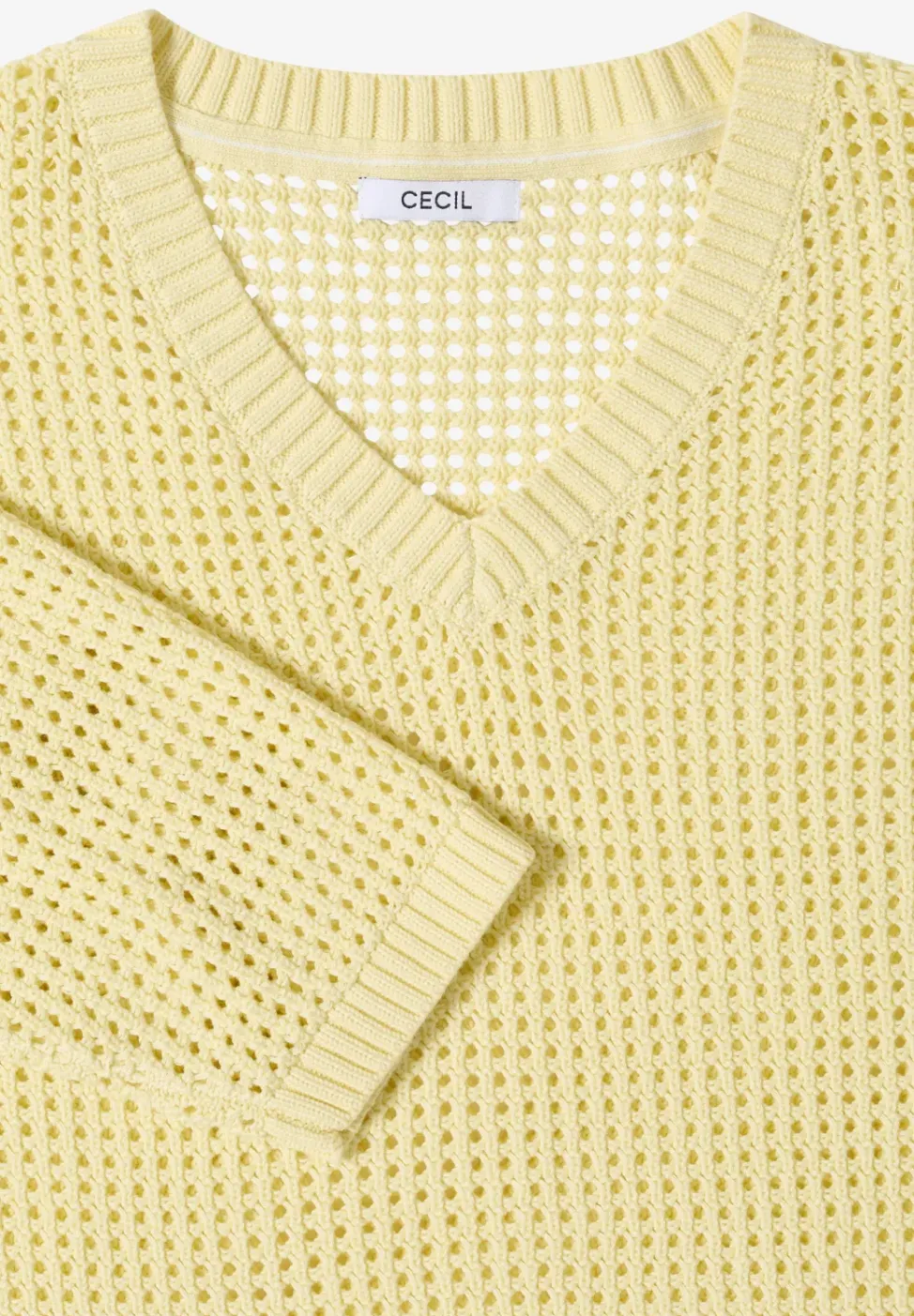 Kurzarm Pullover im Crochet-Look