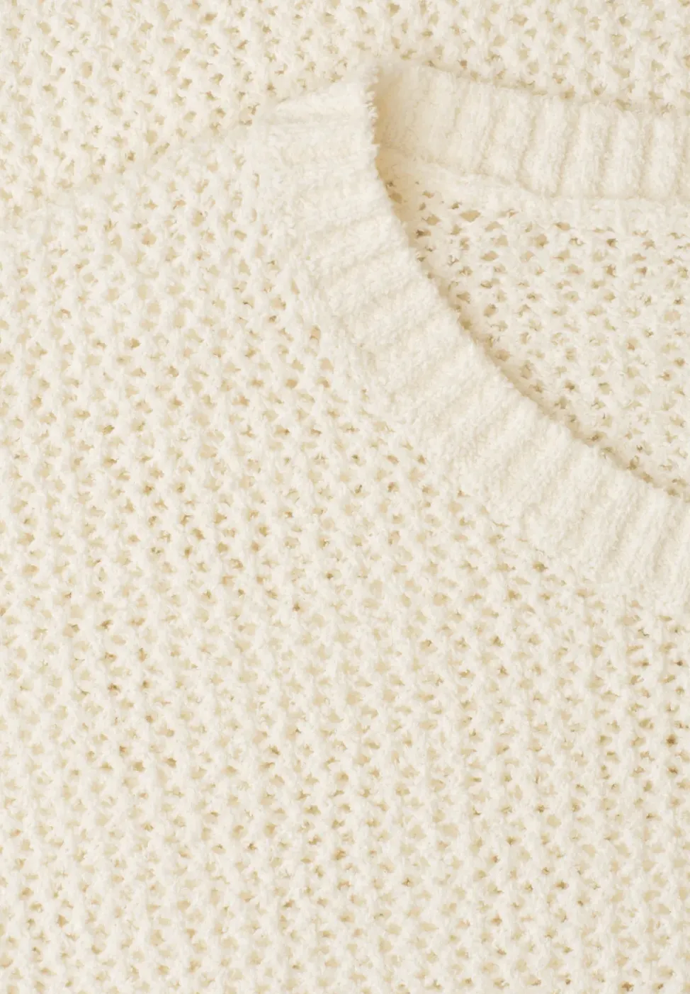 Kurzarm Pullover mit Mesh-Struktur
