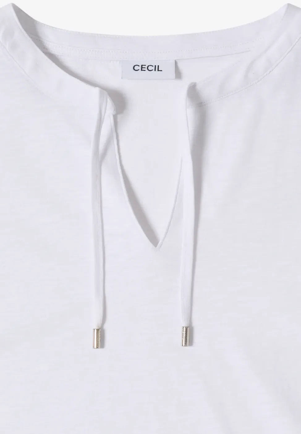 Kurzarm Shirt mit Split Neck