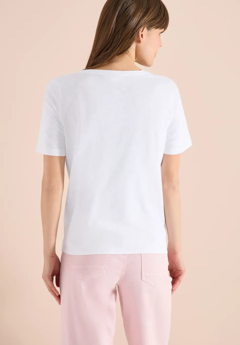 Kurzarm Shirt mit Split Neck