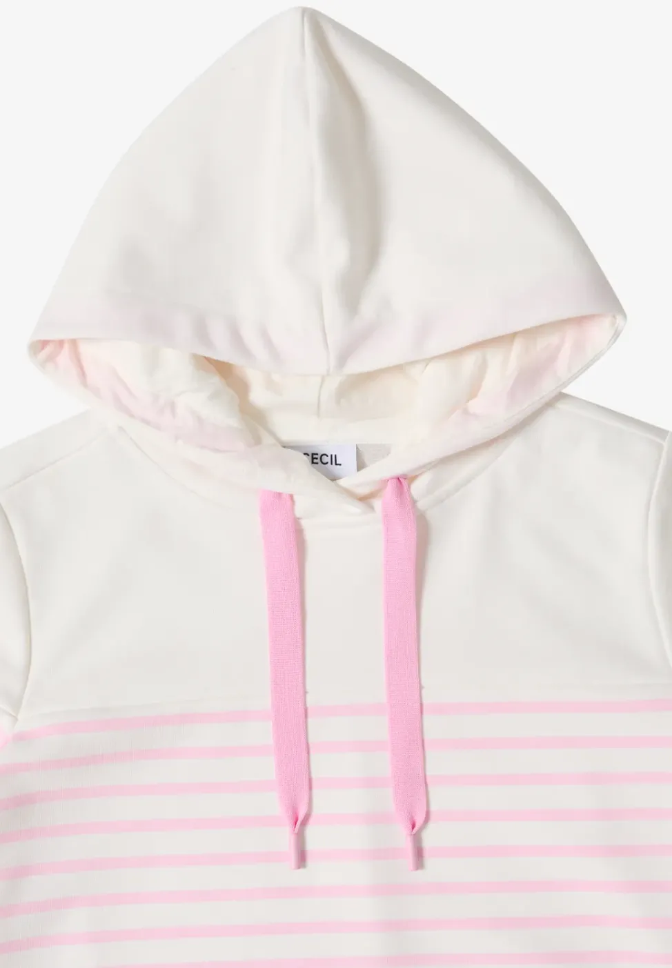 Kurzarm Sweatshirt mit Kapuze und Streifen