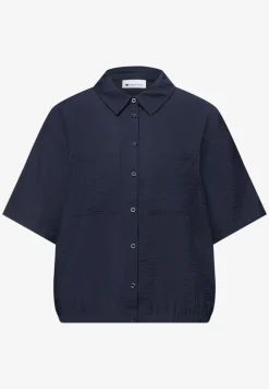 Kurzarm Bluse mit Elastiksaum