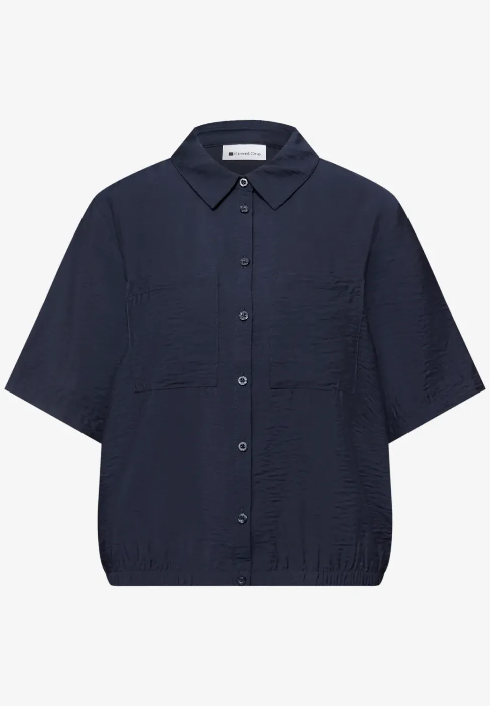 Kurzarm Bluse mit Elastiksaum