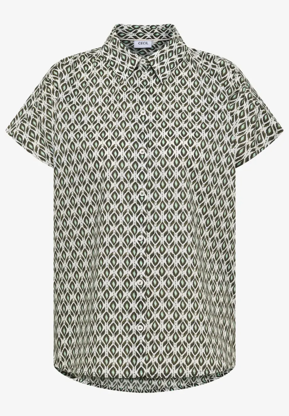Kurzarm Bluse mit Minimal Print