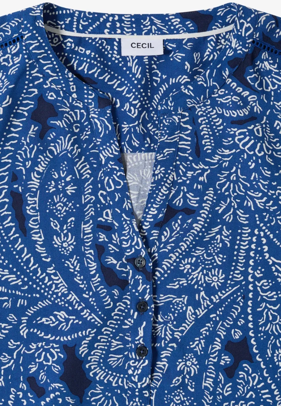 Kurzarm Bluse mit Paisley Print