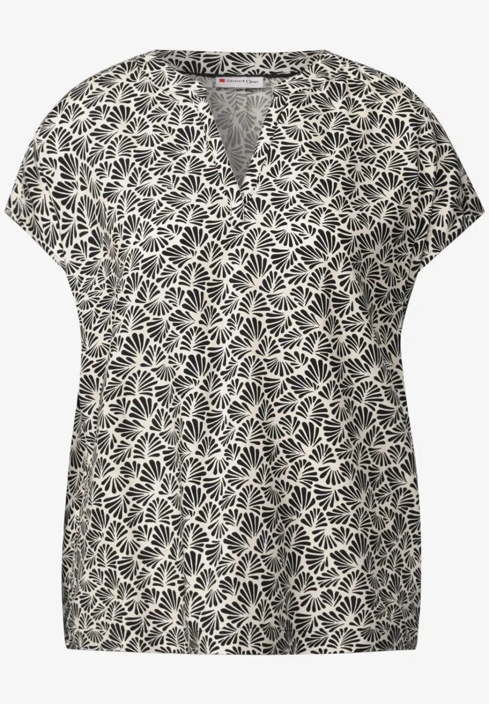 Kurzarmbluse mit Print