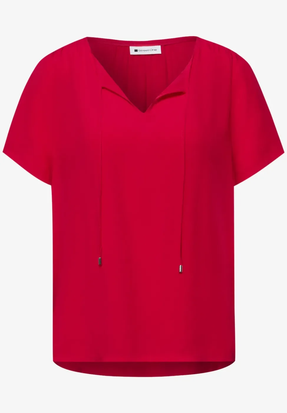 Kurzarm Bluse mit String-Detail