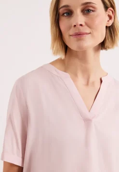 Kurzarm Bluse mit Turn-Up