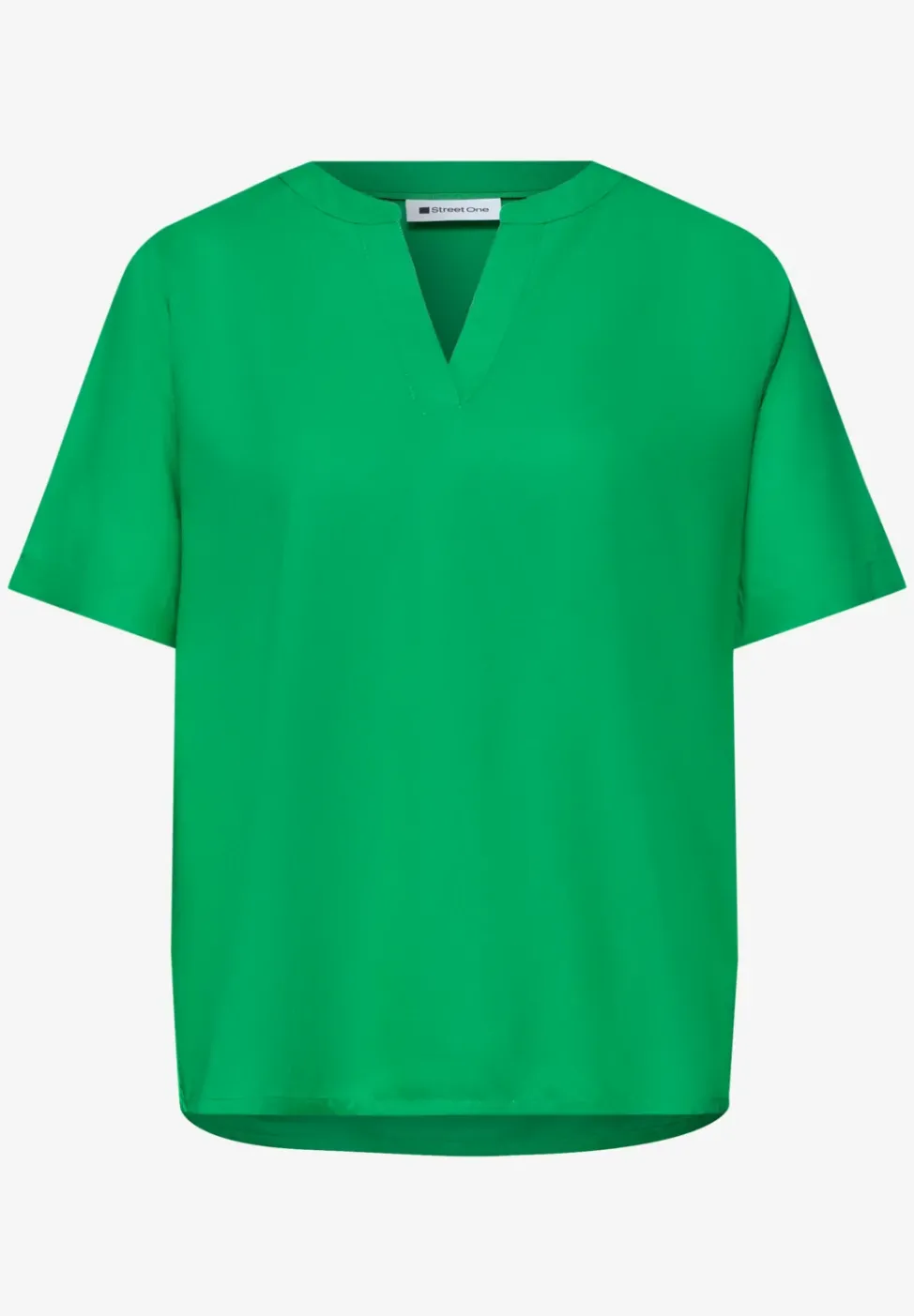 Kurzarm Bluse mit Turn-Up