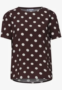 Kurzarm Blusenshirt mit Rundhals