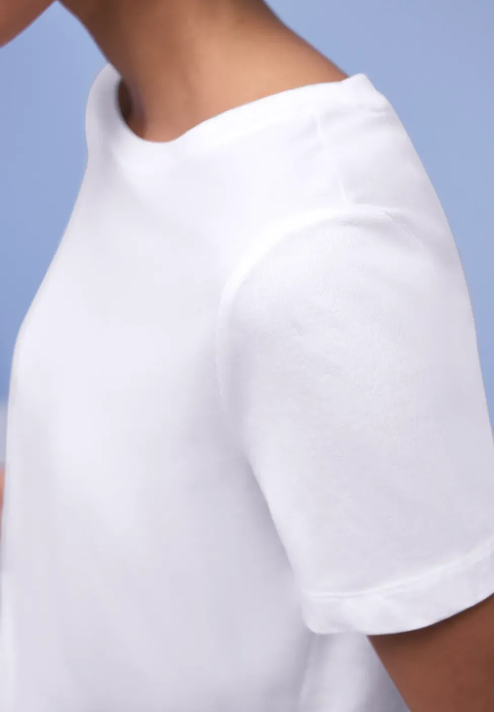 Kurzarm Longshirt mit Rundhals