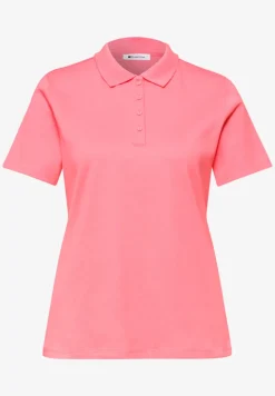 Kurzarm Poloshirt in Rippstruktur