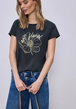 Kurzarm Shirt mit floralem Artwork