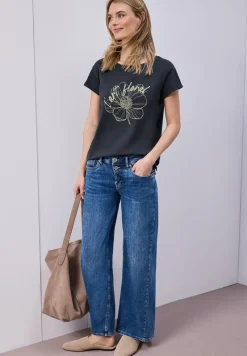 Kurzarm Shirt mit floralem Artwork