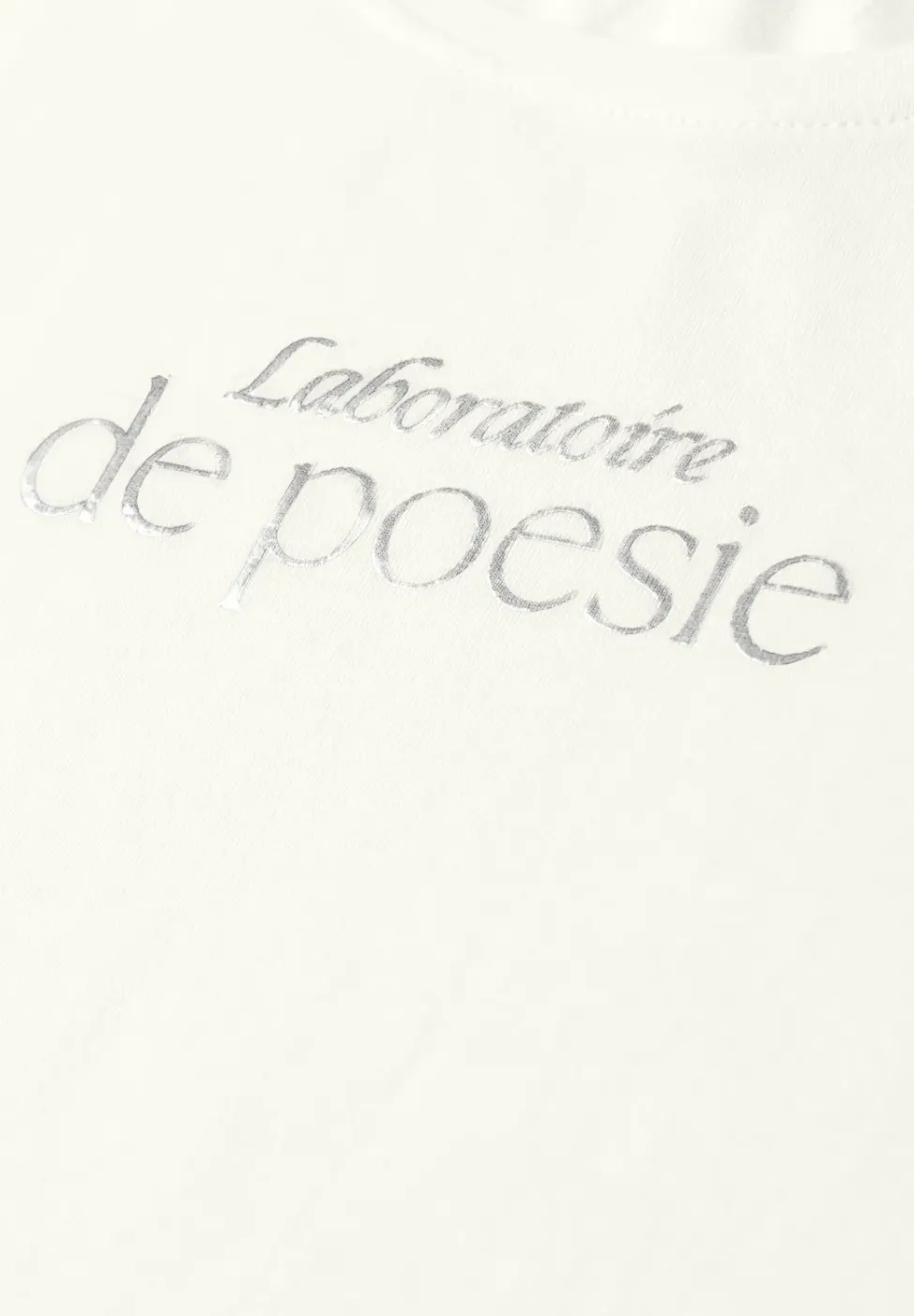 Kurzarm Shirt mit Folien-Wording