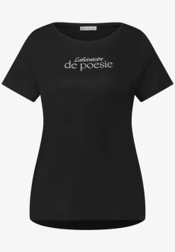 Kurzarm Shirt mit Folien-Wording
