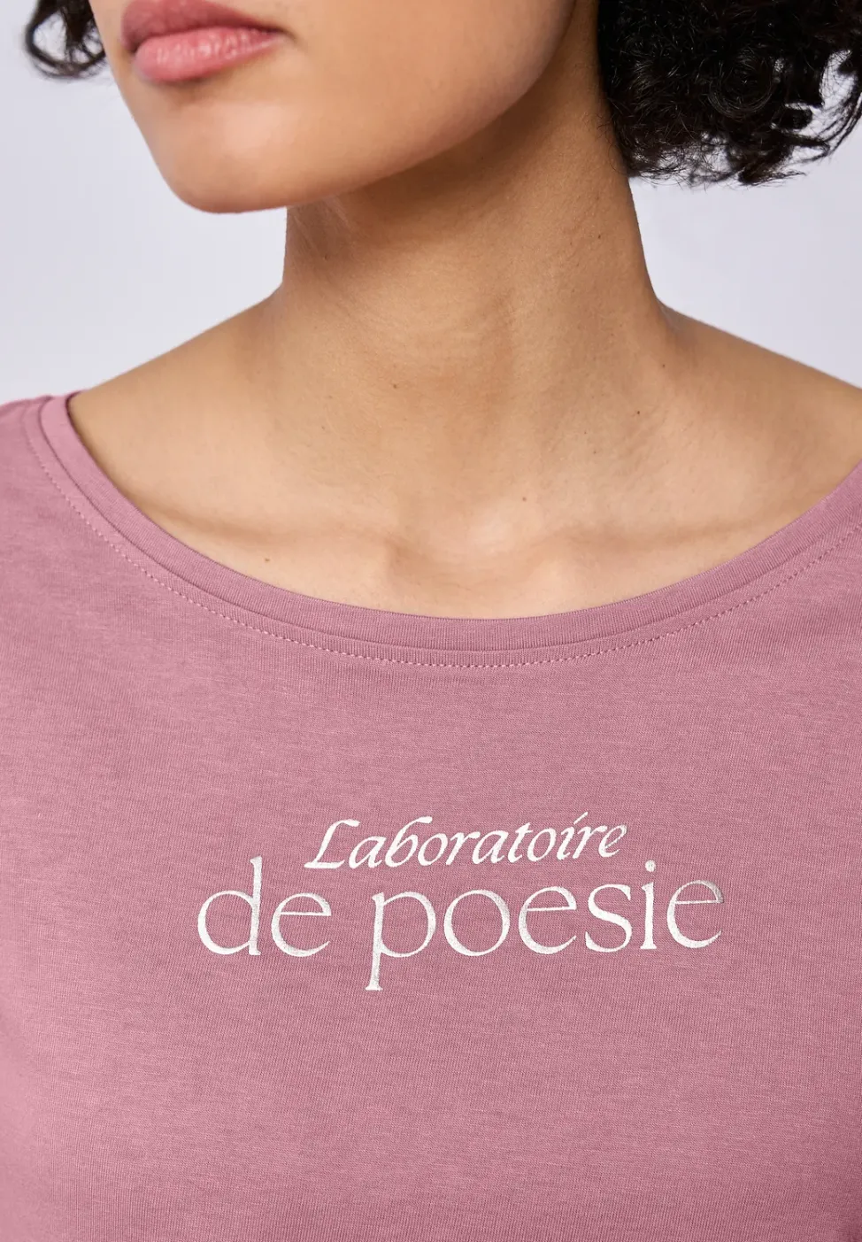 Kurzarm Shirt mit Folien-Wording